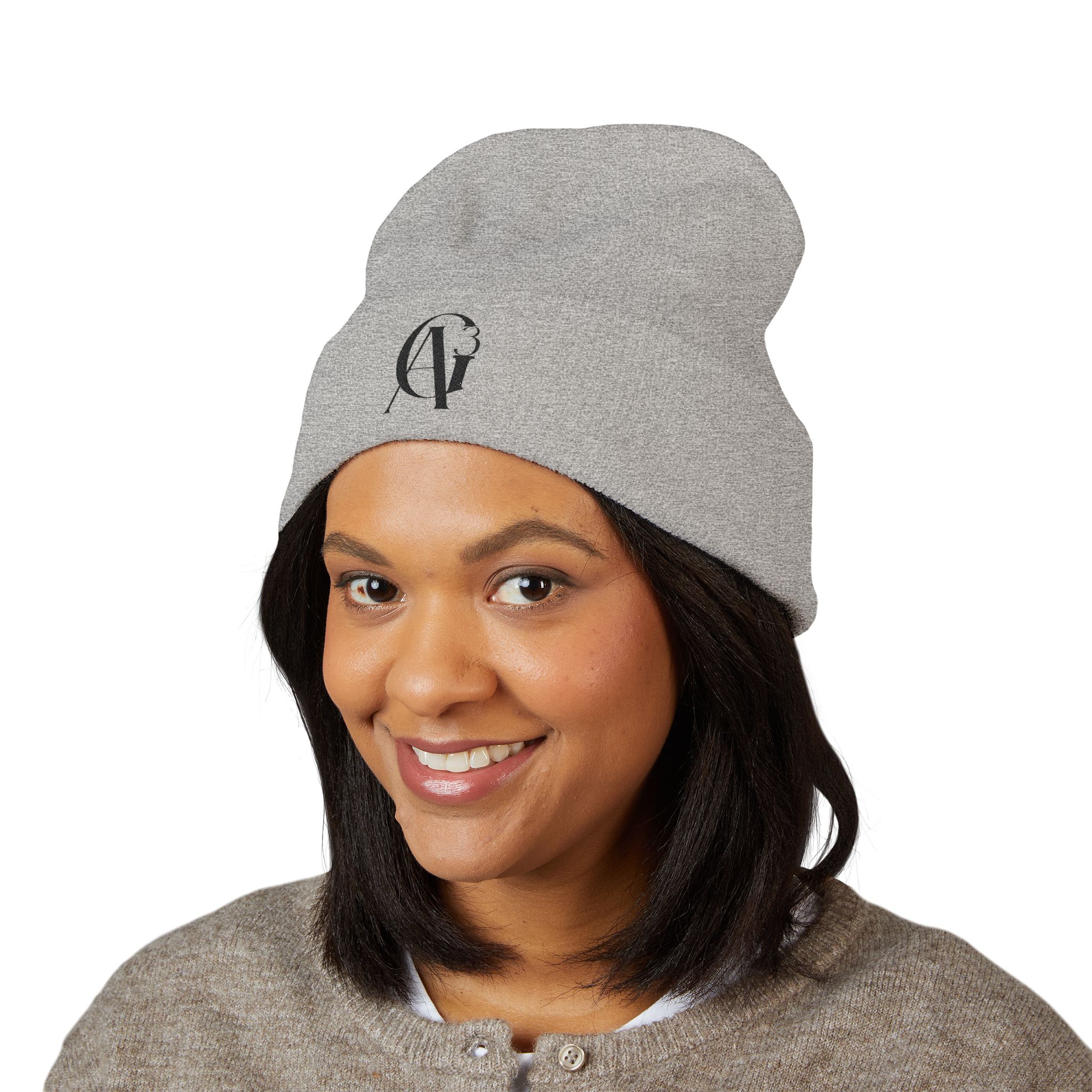 classic black ag3 logo cuffed beanie classic black ag3 logo cuffed beanie