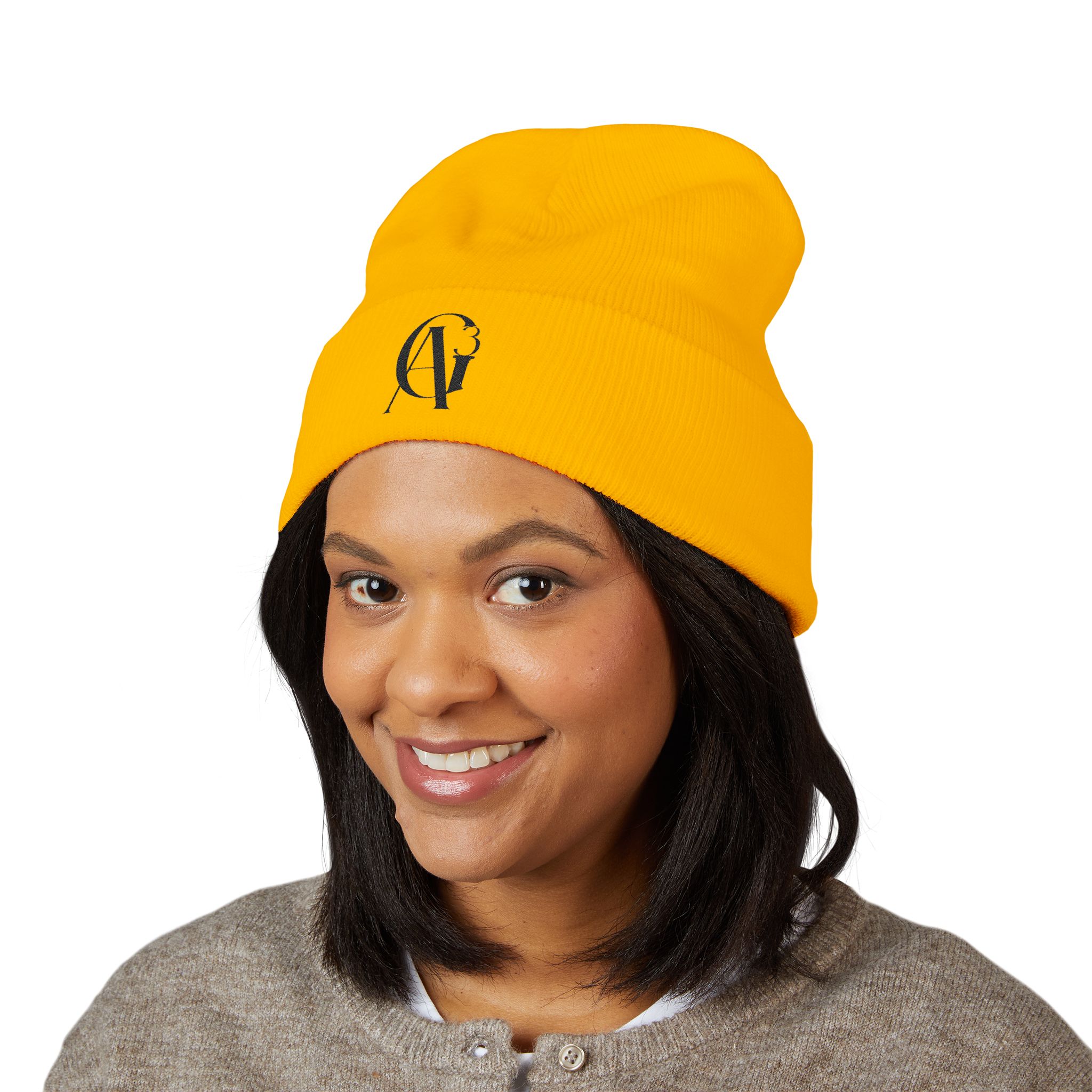 classic black ag3 logo cuffed beanie classic black ag3 logo cuffed beanie