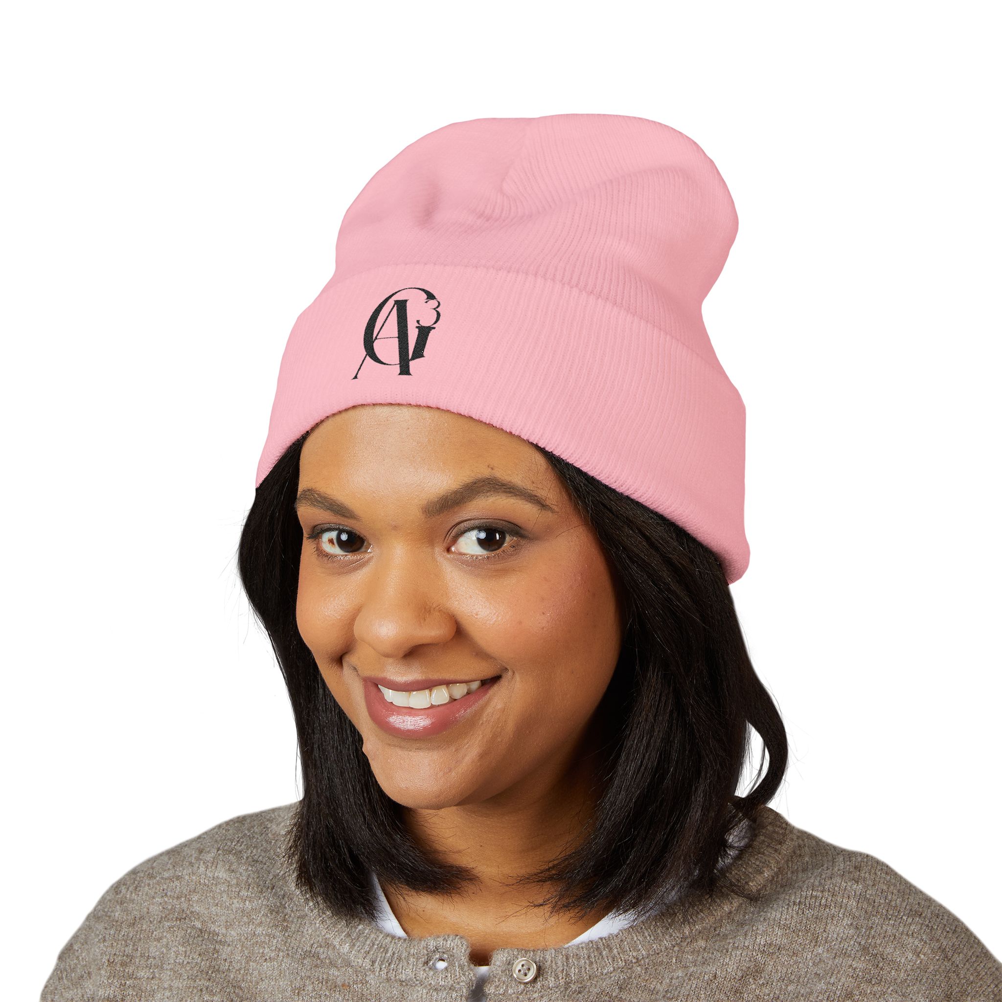 classic black ag3 logo cuffed beanie classic black ag3 logo cuffed beanie