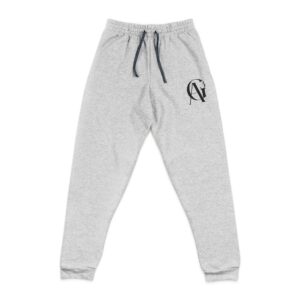 embroidered circle arrow joggers — casual grey sweatpants