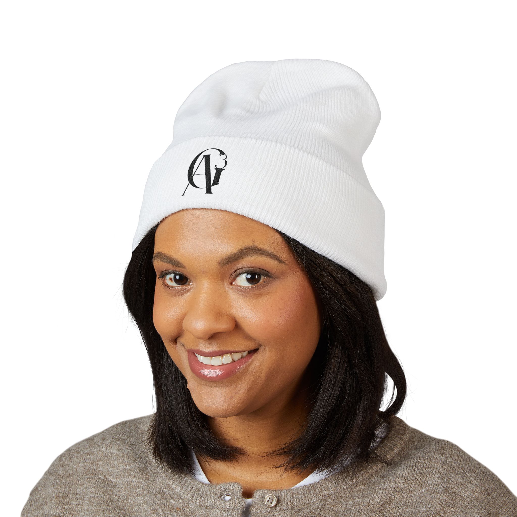 classic black ag3 logo cuffed beanie classic black ag3 logo cuffed beanie
