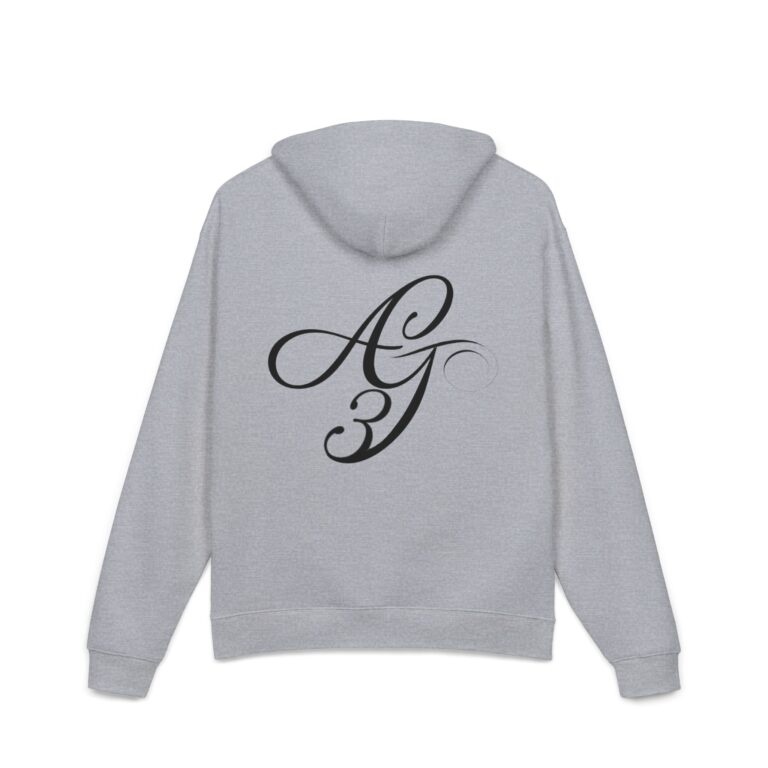 monogram aj hoodie elegant script back logo relaxed hoodie